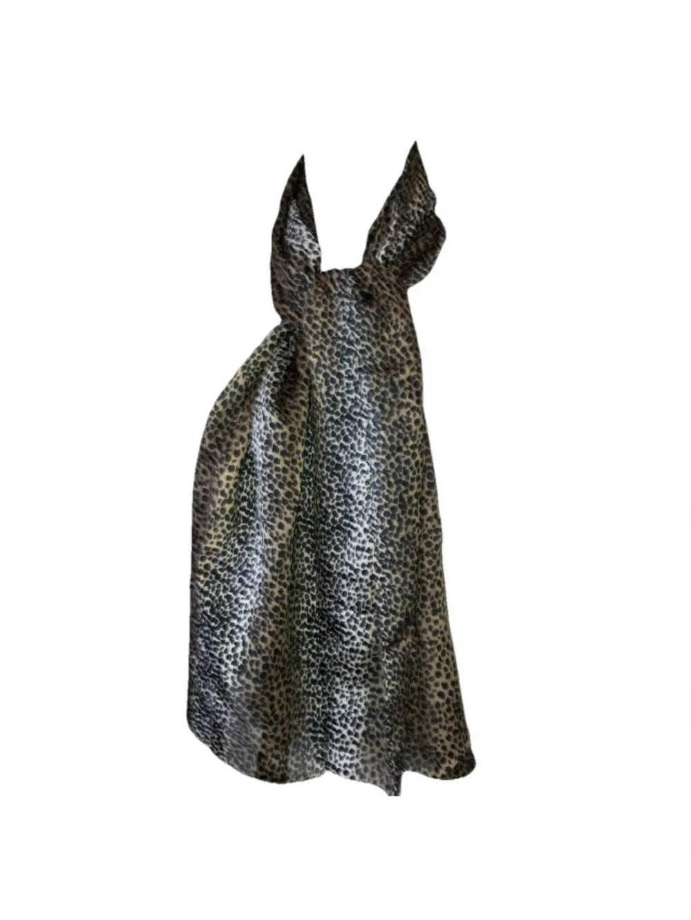 VNT Italian Accessory Street Camel Black Brown Cheetah Scarf Wrap Shawl 60”x 16”